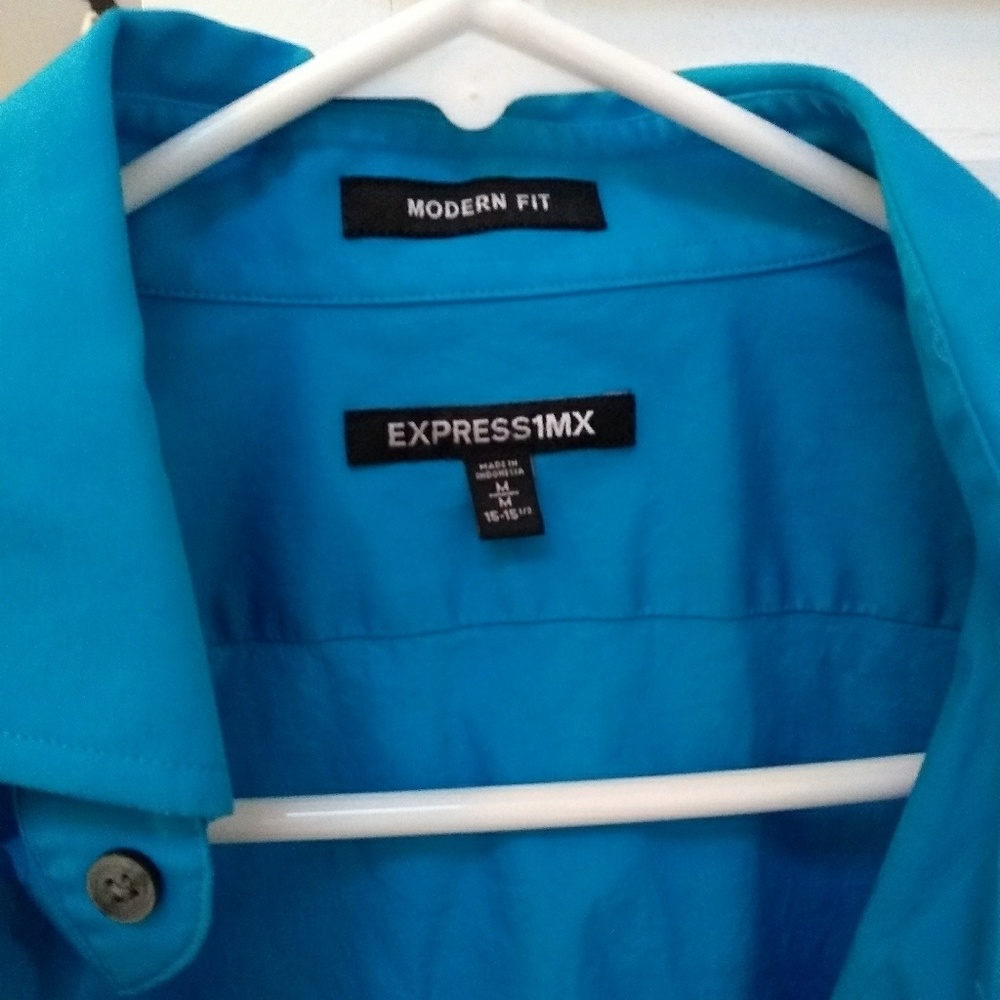 🦃  Mens Express teal button up